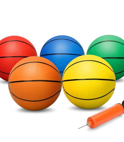 6" Mini Basketball for Kids & Adults, Indoor Basketball for Over-Door Hoop, Toddler Balls Arcade Game 5 Pack