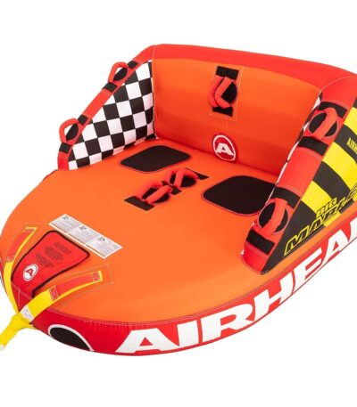 Airhead Mable Inflatable Towable Tube, 1-4 Rider Models, Dual Tow Points, Full Nylon Cover, EVA Foam Pads, Patented Speed Valve, Boat Tubes and Towables