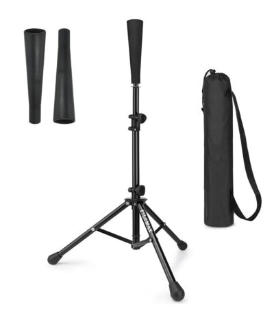 Batting Tee,Baseball Tee,Softball Tee, Batting Tee for Kids,Teens,Adults Baseball Hitting Practicing. Include 2 Pcs Replaceable Rubber Topper And Carrying Bag.Adjustable...