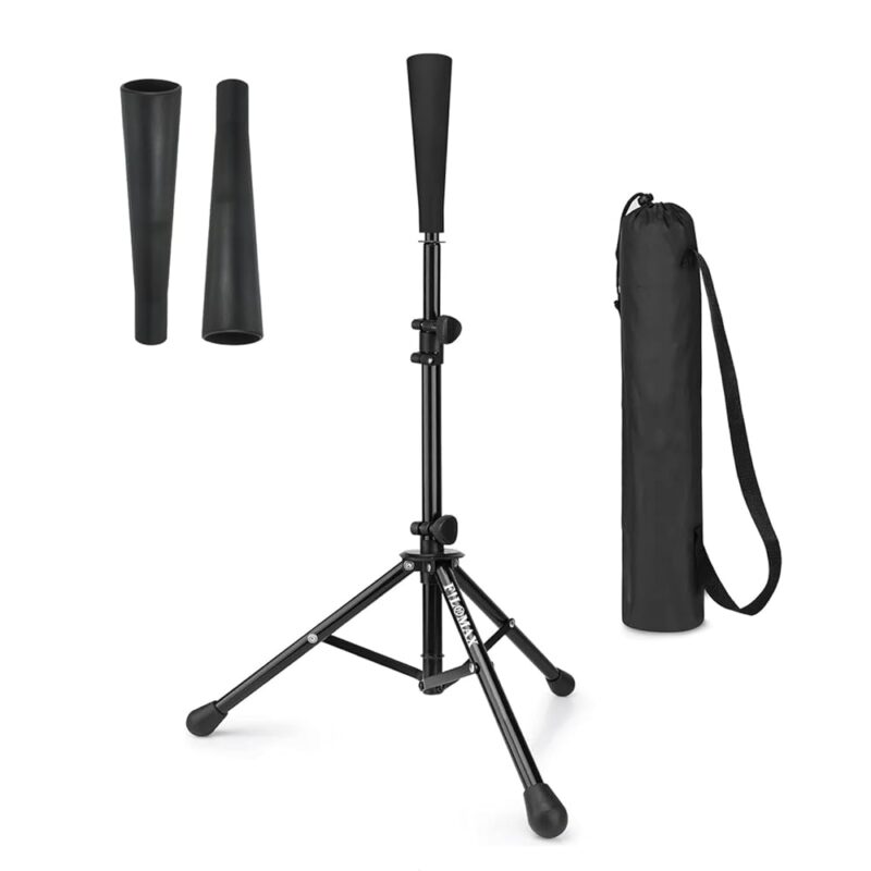 Batting Tee,Baseball Tee,Softball Tee, Batting Tee for Kids,Teens,Adults Baseball Hitting Practicing. Include 2 Pcs Replaceable Rubber Topper And Carrying Bag.Adjustable...