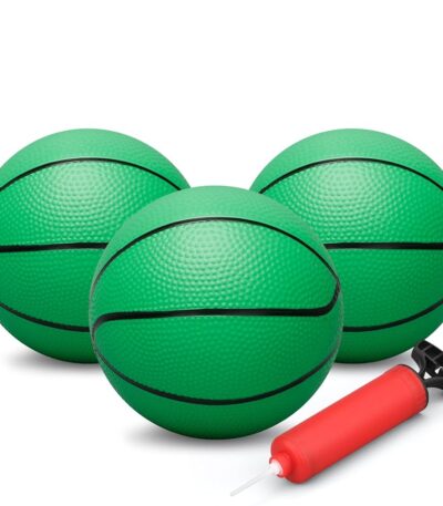 Dilabnba 8.5" Mini Rubber Replacement Basketballs for Basketball Hoop/Pool, Toddler Soft Beach Bouncy Ball Sports Party Game for Kids Adults, Junior Balls Indoor & Outdoor...