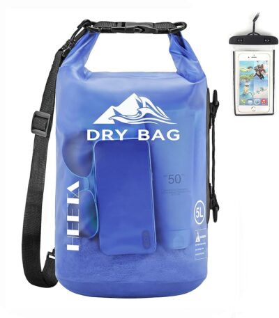 HEETA Dry Bag Waterproof for Women Men, 5L/10L/20L/30L/40L Roll Top Lightweight Dry Storage Bag Backpack with Phone Case for Travel, Swimming, Boating, Kayaking, Camping &...