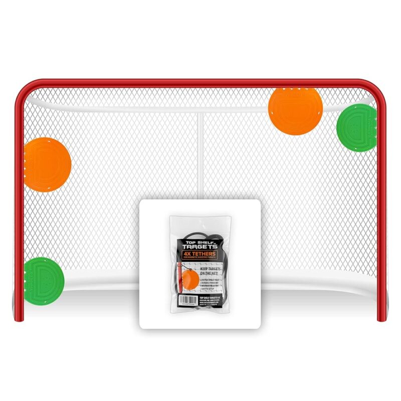 Hockey + Lacrosse Magnetic Shooting Targets | Combo Pack Training with Tethers 4 Pack