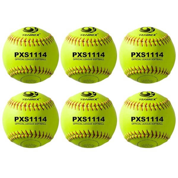 PHINIX Fast-Pitch Softballs Cork Core for Practice, Competitions