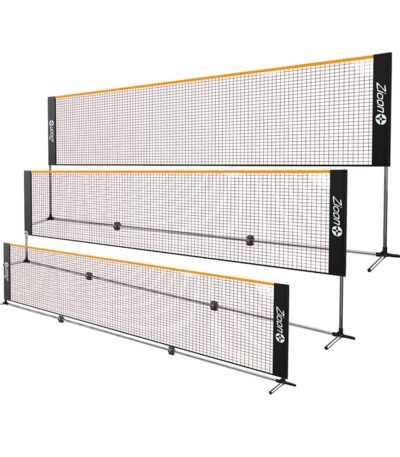 Portable Tennis Net,Stainless Steel Poles Badminton Net Set Adjustable Height Nylon Net with Carry Bag, for Kids Volleyball, Pickleball,Soccer, Indoor, Outdoor Court, Backyard,...