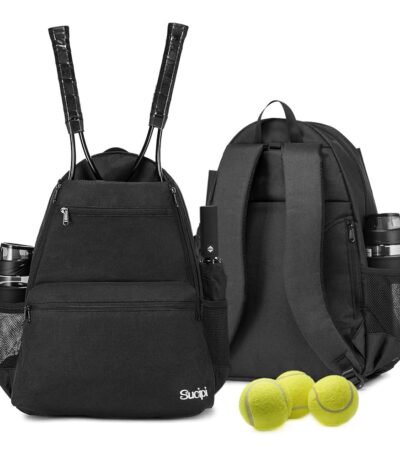 Sucipi Tennis Bag Professional Tennis Backpack for Men and Women Racket Bags Holds 2 Rackets with Ventilated Shoe Compartment